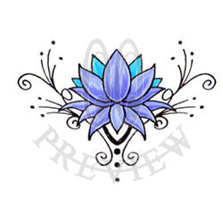 Blue and Purple Lotus Filigree