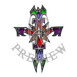 Stained Glass Eye Cross