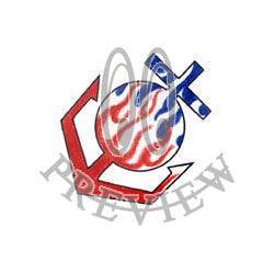 Red White and Blue Flame Anchor