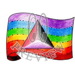 Rainbow Flag with Combo Triangle