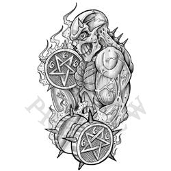 Vector skull fire tribal tattoo design 11607442 Vector Art at Vecteezy