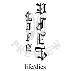 Life-Dies Ambigram