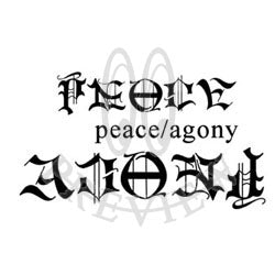 Peace-Agony Ambigram