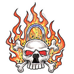 Flaming Skullenlock