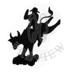Cartoon Bull-rider Silhouette