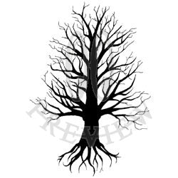 dead tree silhouette tattoo