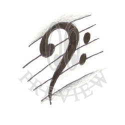 Treble Clef Tattoo drawing free image download