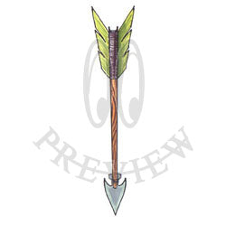Green Fletching Arrow