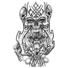 Tribal Skull  Tribal Skull Tattoo Designs  Free Transparent PNG Clipart  Images Download