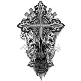 Stone cross with engraved family tattoo by dannewsome on DeviantArt