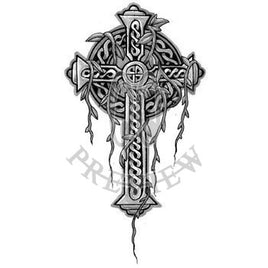 stone celtic cross tattoo