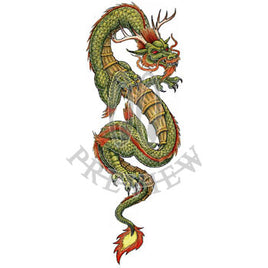 Scrolling 4 Toed Asian Dragon
