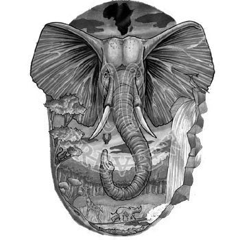 Tattoo uploaded by Casie InKrazy • Elephant portrait and background •  Tattoodo